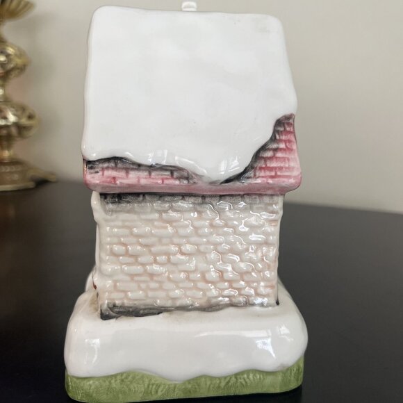 Vintage Japan Musical Ceramic Christmas House Plays Silent Nighy - Picture 2 of 5